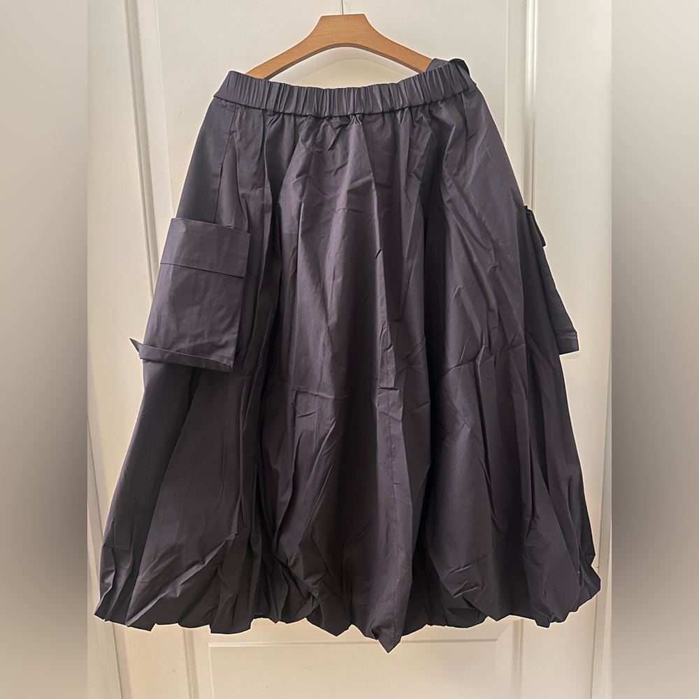 Tibi Deep Purple Full A-Line Skirt - Picture 7 of 11